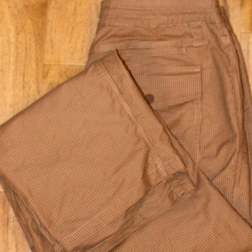Roark Layover Pants Womens 30 Brown Houndstooth Drawstring Utility